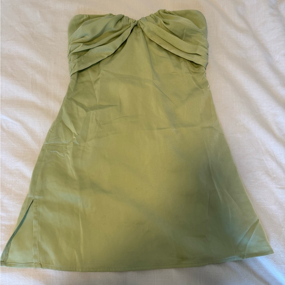 Princess Polly Irena Strapless Mini Dress Green